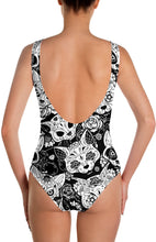 Load image into Gallery viewer, Sugar Skull Cats Swimsuit