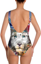 Load image into Gallery viewer, Watercolor Bright Lion Swimsuit