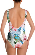 Load image into Gallery viewer, Watercolor Flowers and Birds Swimsuit