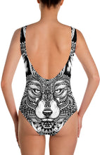 Load image into Gallery viewer, Zentangle Wolf Swimsuit