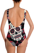 Load image into Gallery viewer, Pink Sugar Skull Swimsuit