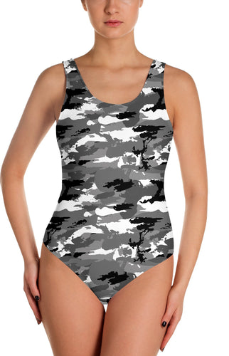 Black & White Camo Swimsuit