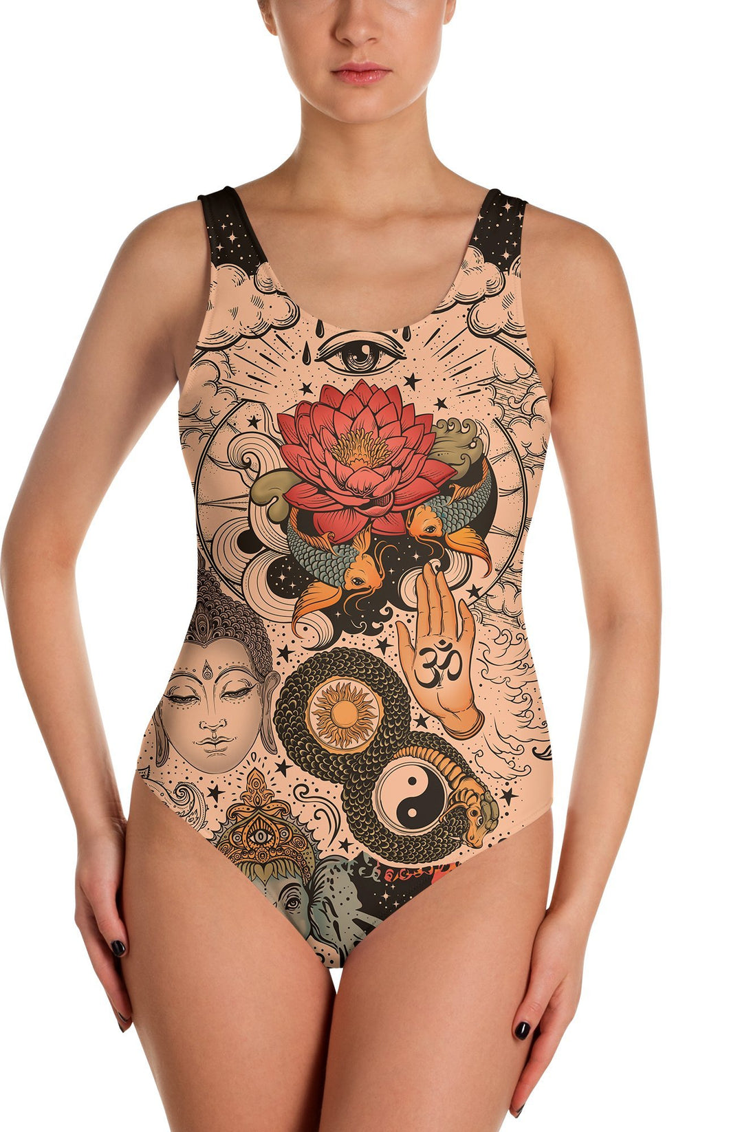 Tattooed Lotus Swimsuit