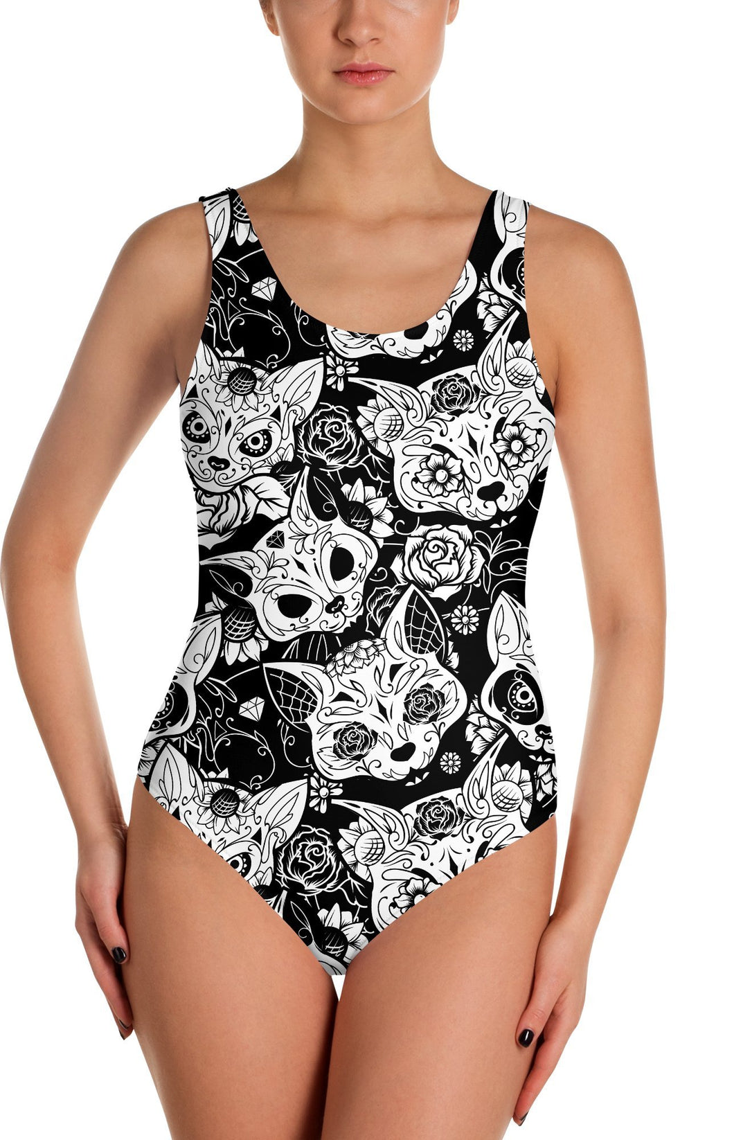 Sugar Skull Cats Swimsuit