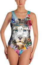 Load image into Gallery viewer, Watercolor Bright Lion Swimsuit